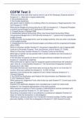 CDFM Test 3  Complete  Questions And Answers Graded A&plus;
