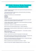 ATI TEAS 6 Science Study Questions And Answers Graded A