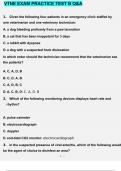 VTNE EXAM PRACTICE TEST B LATEST QUESTIONS AND ANSWERS GRADED A+