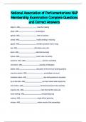 National Association of Parliamentarians NAP Membership Examination Complete Questions and Correct Answers 