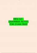 HESI A2 - GRAMMAR NOTES FOR EXAM PREP RATED A+