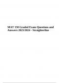 MAT 150 Exam Questions and Answers | Latest 2023/2024 | Straighterline (GRADED)