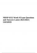 NRNP 6552 Week 8 Midterm Exam Questions and Answers | Latest 2023/2024 | GRADED A+