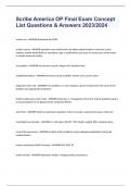 Scribe America OP Final Exam Concept List Questions & Answers 2023&sol;2024