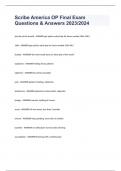 Scribe America OP Final Exam Questions & Answers 2023&sol;2024