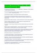 Installer Technician Exam With 100&percnt; Correct Answers 2023