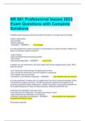 NR 661 Professional Issues 2023 Exam Questions with Complete Solutions 
