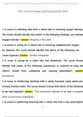 ATI- Gas Exchange and Oxygenation 2022 Questions and Answers