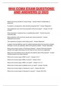 NHA CCMA EXAM QUESTIONS AND ANSWERS &commat; 2023 