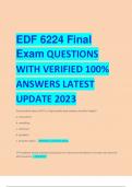 EDF 6224 Final Exam 2023 Questions and Answers