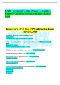 LMR - Georgette's 2023 Qbank Georgette's PMHNP Certification Exam Review; Latest 2023|2024 update A+ graded