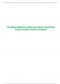 Certified Medical Administrative Assistant Exam study review solution