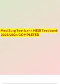 Med Surg Test bank HESI Test bank 2023/2024 COMPLETED 