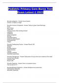 Pediatric Primary Care Burns Test Exam Latest &commat; 2023