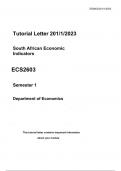ECS2603 South African Economic Indicators