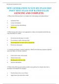 NEW GENERATION NCLEX RN EXAM 2023 POST TEST EXAM TOP RATED EXAM &lpar;GENUINE AND COMPLETE&rpar; 