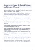 Investments Chapter 6&colon; Market Efficiency and behavioral finance 2023