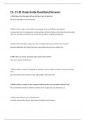 Ch. 21-22 Study Guide Questions/Answers Download to Score A+