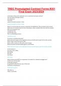 TREC Promulgated Contract Forms &num;351 Final Exam 2023&sol;2024 