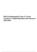 HESI Fundamentals Exam Latest Questions and Answers 2023/2024 | Graded A+