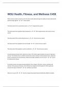 WGU C458- Health, Fitness, and Wellness Review Questions With Solutions