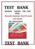 Test Bank: Journey Across The Life Span: Human Development and Health  Promotion, 6th Edition Polan