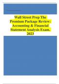 Wall Street Prep The Premium Package Review&colon; Accounting & Financial Statement Analysis Exam&period;