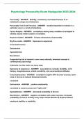  Psychology Personality&sol;Personality of Psychology  Packaged Exams 2023-2024