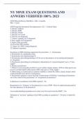 NY MPJE EXAM QUESTIONS AND ANWERS VERIFIED 100&percnt; 2023