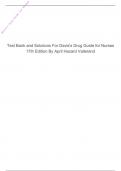 Test Bank and Solutions For Davis's Drug Guide for Nurses 17th Edition By April Hazard Vallerand