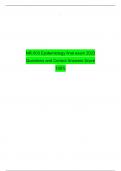 NR-503 Epidemiology final exam 2023 Questions and Correct Answers Score 100&percnt;