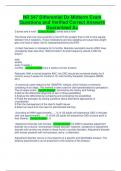 NR 547 Differential Dx Midterm Exam Questions and Verified Correct Answers Guaranteed A&plus;