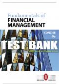 Test Bank For Fundamentals of Financial Management, Concise Edition - 9th - 2017 All Chapters - 9781305635937