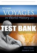 Test Bank For Voyages in World History - 3rd - 2017 All Chapters - 9781305583009
