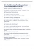 Site And Situation Test Review Exam Questions And Answers 2023