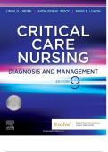 Complete Test Bank Critical Care Nursing 9th Edition Urden Questions & Answers with rationales (Chapter 1-41)