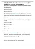 WGU D115 UNIT 2 Exam Questions and Answers &lpar;Latest Update 2023-2024&rpar; &lpar;46 Questions&rpar; Verifie