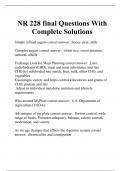 NR 228 final Questions With Complete Solution