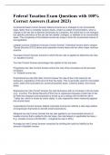 Federal Taxation 1 All Test Questions with Complete Solutions &lpar;Latest 2023&rpar;