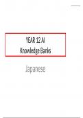 Japanese AI - Year 12 Knowledge Banks PowerPoint