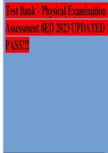 Test Bank - Physical Examination and Health Assessment 8ED 2023 UPDATED 100&percnt; RATED PASS&excl;&excl;&excl;
