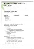 Health Assessment NURS2092 Exam 1 Study Guide&period;
