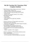 NR 228- Nutrition Wk 3 Questions With Complete Solutions