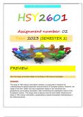 HSY2601 ASSIGNMENT 2 S2 2023