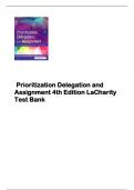 Prioritization Delegation and  Assignment 4th Edition LaCharity  Test Bank