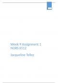 NURS 6512 Week 9 Assignment 1 Jacqueline Tellez 70 yrs old Female, Forgetfulness Case Study 2024