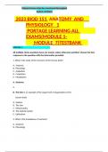 2023 BIOD 151  ANATOMY  AND  PHYSIOLOGY   1  PORTAGE LEARNING ALL EXAMS(MODULE 1-  MODULE  7)TESTBANK 