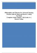 Philosophies and Theories for Advanced Nursing Practice Janie B. Butts and Karen L. Rich | Complete Guide Chapter 1-26| Test Bank 100% Veriﬁed Answers
