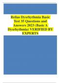 Relias Dysrhythmia Basic Test 35 Questions and Answers 2023 &lpar;Basic A Dysrhythmia&rpar;