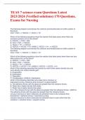 TEAS 7 science exam Questions Latest 2023-2024 (Verified solutions) 170 Questions, Exams for Nursing.docx